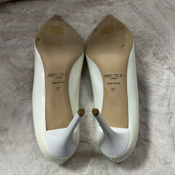Jimmy Choo Alia White Shoes - Picture 6 of 7